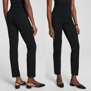 SPANX Super Smooth Perfect Fit Ponte Slim Straight Pant Black L 20254R $158